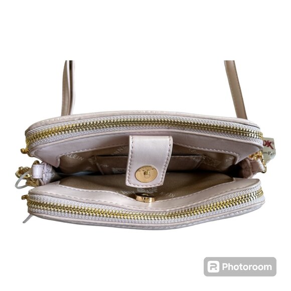 NWT Anne Klein Baby Pink Crossbody Purse Bag - Picture 3 of 5